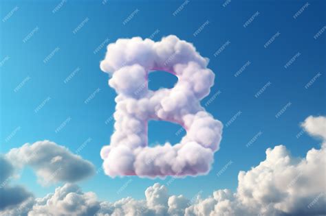 Free Photo | View of 3d clouds in letter b shape
