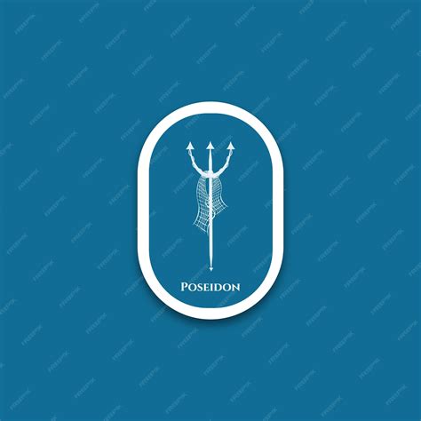 Символ греческого бога посейдона | Премиум векторы