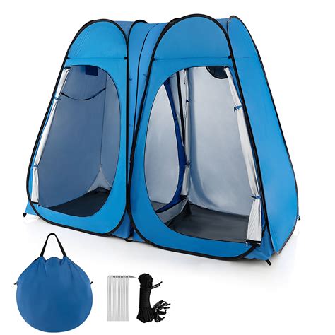 Costway Outdoor 7.5FT Portable Pop Up Shower Privacy Tent Dressing ...