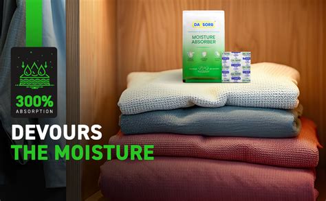 DAVSORB Dehumidifier Room Moisture Absorber, Pack of 3-100gm Large Size ...
