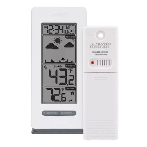 La Crosse Technology Battery Operated Monochromatic Digital Forecast ...