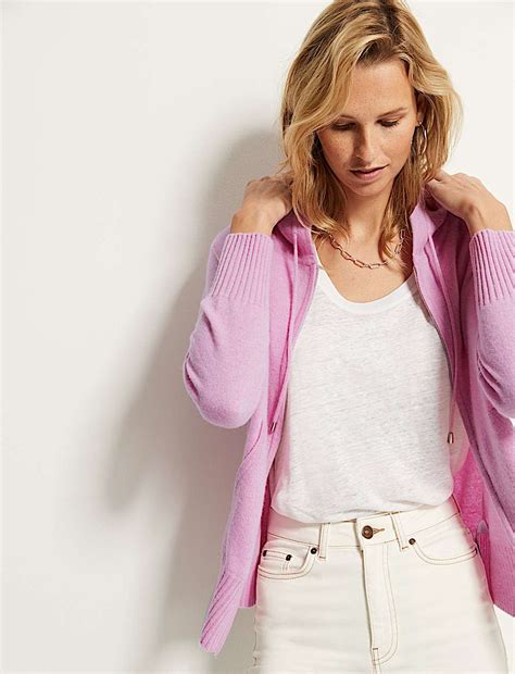 Buy Pure Cashmere Knitted Relaxed Hoodie at Marks & Spencer