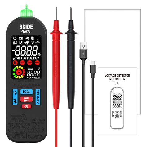 Bside advanced auto-detect electric pen multimeter with lcd display ...