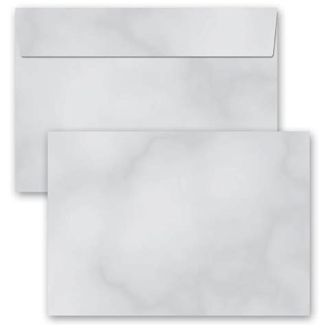 Envelopes MARBLE GREY DIN long format - 10 envelopes without window