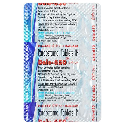 Dolo 650 Tablet