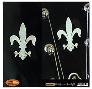 Inlay Sticker Decal Guitar Headstock In MOP Theme - 2pcs SET Fleur de ...