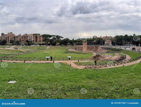 Roma - Area Archeologica Al Circo Massimo Editorial Stock Image - Image ...