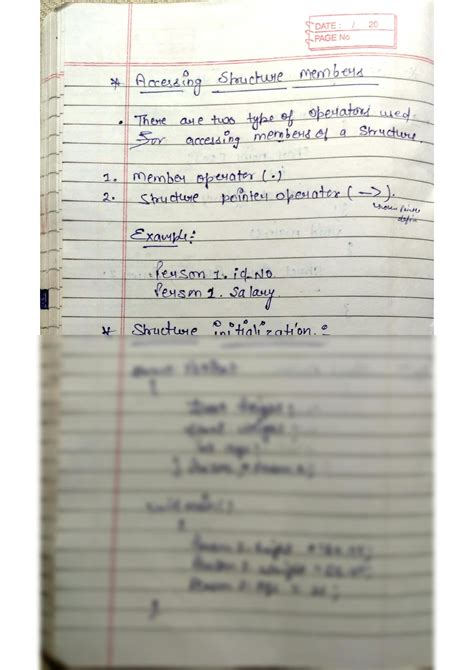 SOLUTION: C programming structure handwritten notes - Studypool