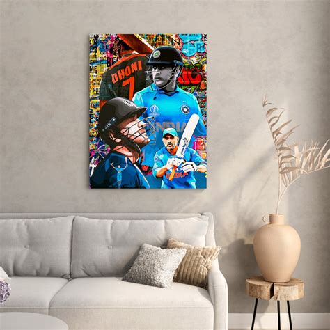 Cricket Legends MS Dhoni Canvas Print – Kotart