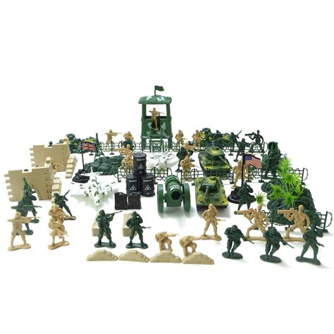 Buy Army Base Fighting Game Pretent Playset - 90 Pcs Army Men Figures ...