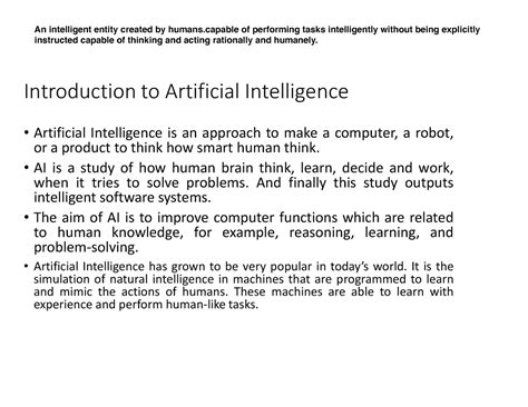 Unit-1 - Artificial Intelligence is an approach to make a computer, a ...