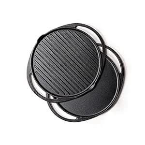 Buy Meyer Pre-Seasoned Cast Iron 2 in 1 Grill and Griddle Pan | Cast ...