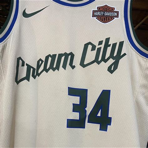 Milwaukee Bucks 2019‑20 Cream City Jersey Giannis... - Depop