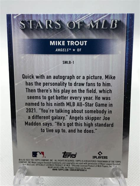 Mike Trout #SMLB-1 Prices | 2022 Topps Stars of MLB | Baseball Cards
