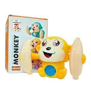 Buy Dancing Monkey Musical Toy for Kids Baby Spinning Rolling Doll ...