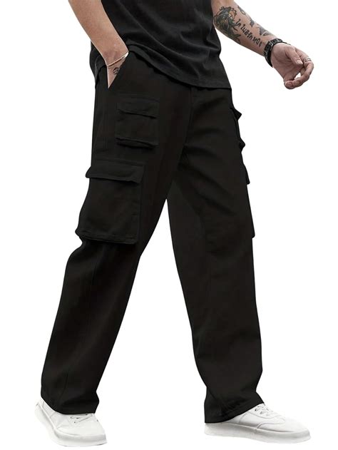 Buy Lymio Men Cargo | Cotton Cargo Pants for Men (41-Black-S) at Amazon.in