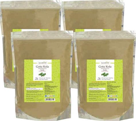 Buy AYURVEDIC LIFE GOTU KOLA POWDER - 1 KG POWDER - PACK OF 4 Online ...