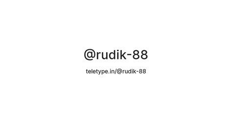 @rudik-88 — Teletype
