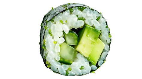 Green Veggie Sushi Roll Photo 47269892 PNG