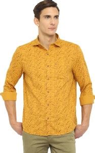 TURTLE Men Printed Casual Yellow Shirt - Buy TURTLE Men Printed Casual ...