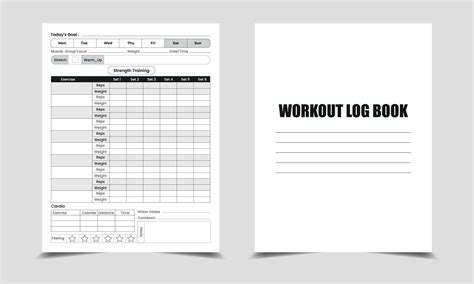 WORKOUT LOG BOOK JOURNAL Kdp Interior, KDP interior journal template ...