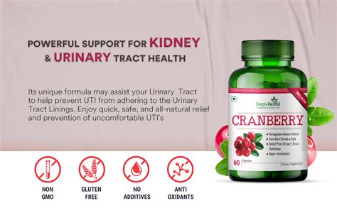 Simply Herbal D Mannose Cranberry Extract Capsules 800 MG Supplement ...