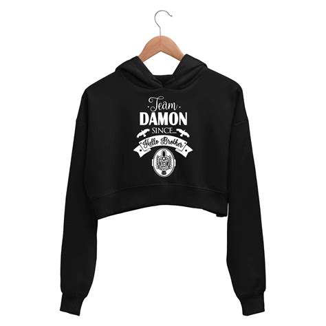 Buy The Vampire Diaries Crop Hoodie - Team Damon at Rs. 50 OFF 🤑 – The ...