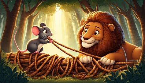 English Storyboard - The Lion and the Mouse