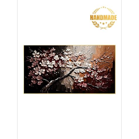 Buy The Handmade Flair Modern Textured Flower Painting Online