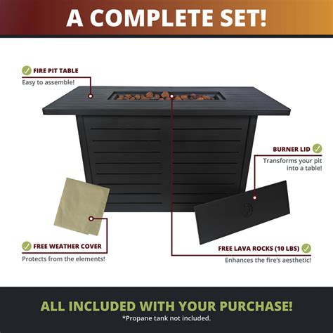 Image result for Rectangular Propane Fire Pit Table