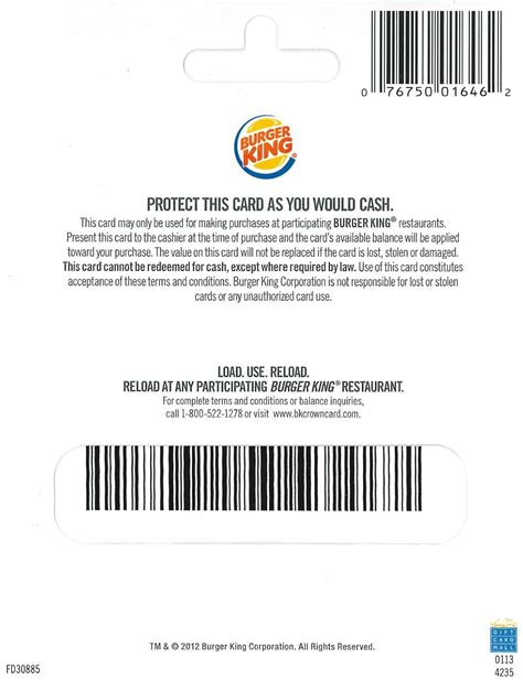 Burger King Gift Card Balance at Mason Duckworth blog