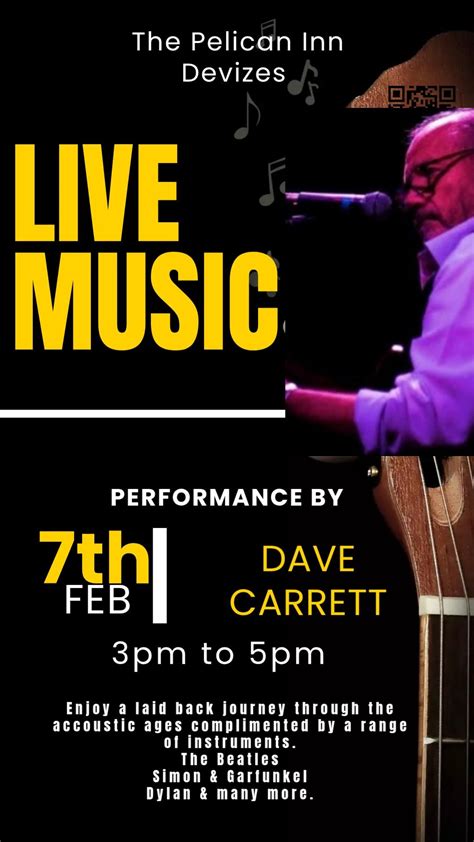 Dave Carrett Saturday Afternoon Acoustic Vibes, 9 Market Place, Devizes ...