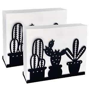 Buy MAINFOR 2 Pcs Napkin Holders for Table, Black Farmhouse Kitchen ...