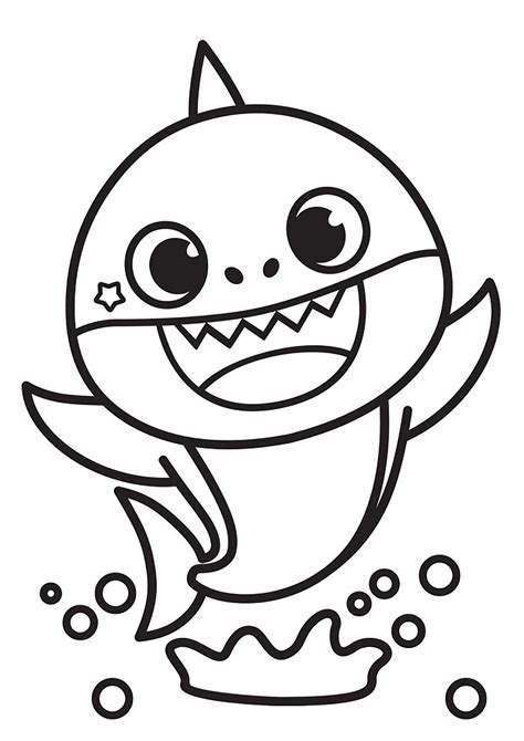 Baby Shark Coloring Pages - Printable Art and Words
