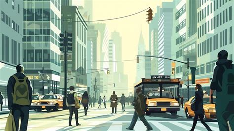 Busy City Street Scene 的图像结果