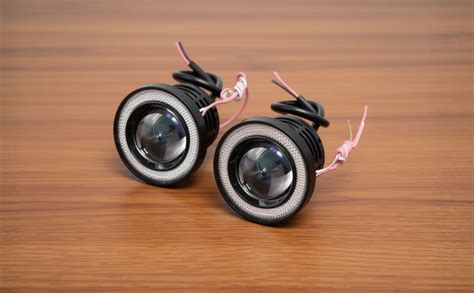 AutoBizarre Car Fog Lamp Blue Angel Eye LED DRL Projector Cob Light ...