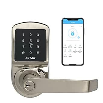 Smart Door Lock, Keyless Entry Door Lock, SCYAN X2 Handle Lock with ...
