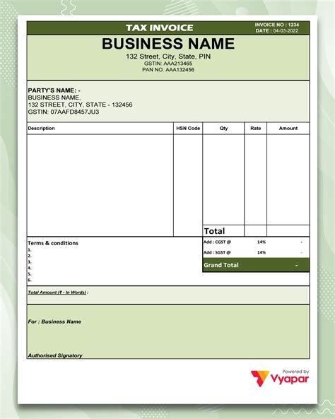 Image result for Invoice Format