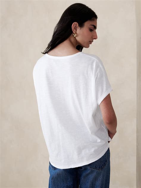Slub V-Neck T-Shirt | Banana Republic