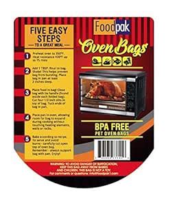 FoodPak Oven Bags 4 Pack Large Turkey Size. Oven Roasting Bags for ...