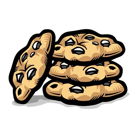 Chocolate Chip Cookie 553360 Vector Art at Vecteezy