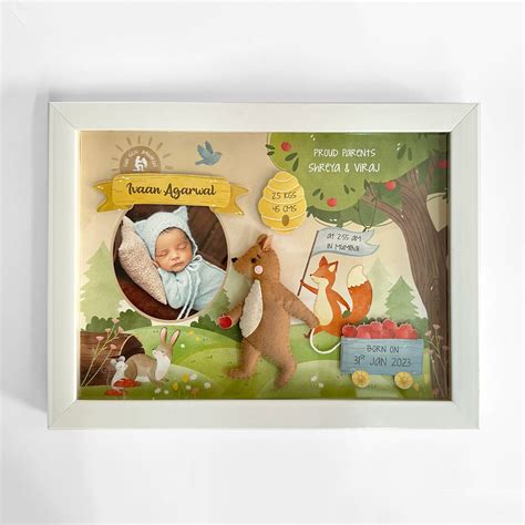 Baby Birth Detail Frame - Woodland – GWD Kids