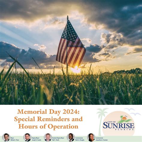 City of Sunrise on LinkedIn: Join us on Monday, May 27th, at 9 am in ...