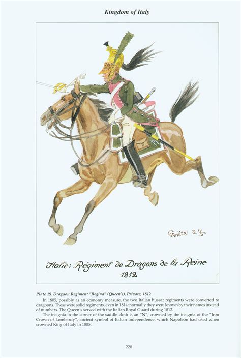 Kingdom of Italy: Plate 19: Dragoon Regiment "Regina" (Queen's), Private, 1812 | Kingdom of ...