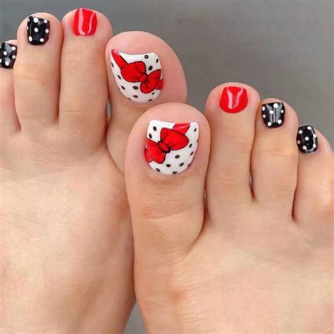 Buy Aularso Short Press on Toenails Red Butterfly Fake Toenails Square ...