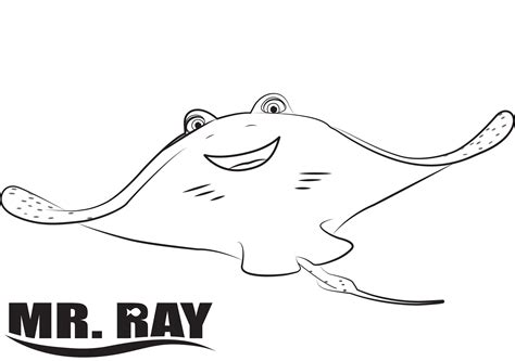 Mr Ray Finding Nemo Coloring Pages