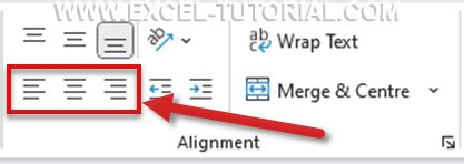 Text Alignment in Excel 的图像结果