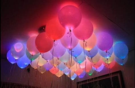 Hk Balloons Rubber, 25 Pcs Led For Decoration (Assorted Colour ...