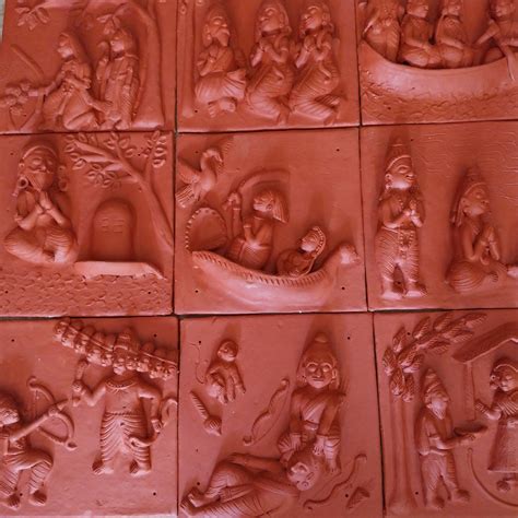Ramayana in Terracotta Mural ( Set of 12 tiles) – Prosperitymirra