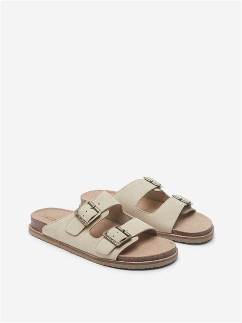 Buy SOLEPLAY Beige Dual Strap Slip-On Sandals from Westside